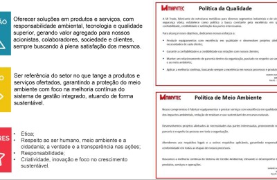 Missão, Visão, Valores e Politica da Qualidade